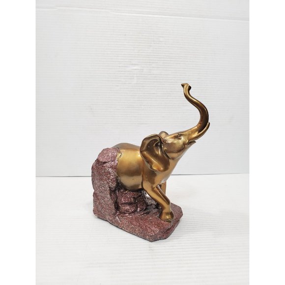Vintage Elephant Statue Primitive Rustic Good Luck Figurine Safari Animal Figure - Picture 6 of 10